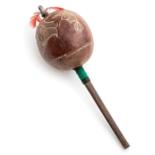 Load image into Gallery viewer, Peruvian Amazon Gourd Rattle - Four Directions
