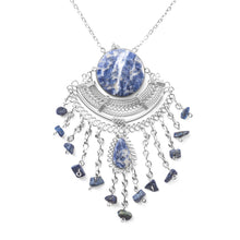 Load image into Gallery viewer, Alpaca Silver Choker - Lapis Lazuli Stones