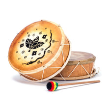 Load image into Gallery viewer, Peruvian Round Two-Sided Hand Drum - 10 in