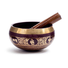 Load image into Gallery viewer, Tibetan Handmade Singing Bowl - Red - 6 inch