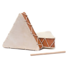 Load image into Gallery viewer, Peruvian Triangular Two-Sided Hand Drum
