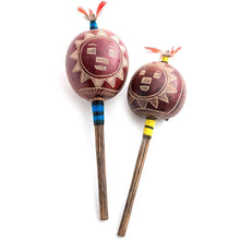 Load image into Gallery viewer, Peruvian Amazon Gourd Rattle - Moon/Sun
