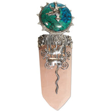 Load image into Gallery viewer, Peruvian Silver, Chrysocolla and Rose Quartz Necklace - Four Sacred Totems
