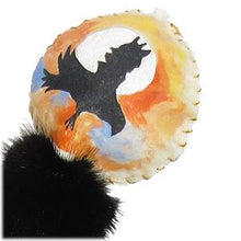 Load image into Gallery viewer, Rawhide Eagle Silhouette Rattle
