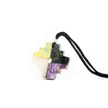 Load image into Gallery viewer, Peruvian Chakana Necklace - Four Color Stone
