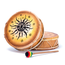 Load image into Gallery viewer, Peruvian Round Two-Sided Hand Drum - 10 in
