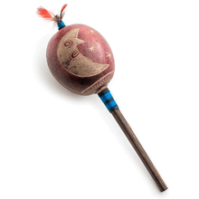 Load image into Gallery viewer, Peruvian Amazon Gourd Rattle - Moon/Sun
