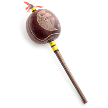 Load image into Gallery viewer, Peruvian Amazon Gourd Rattle - Moon/Sun
